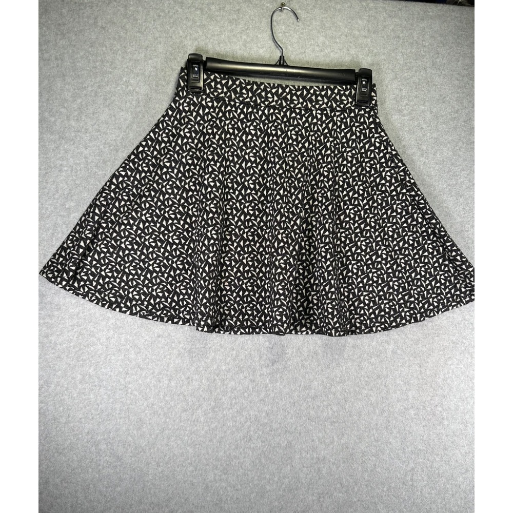 Mossimo Black White Geometric Skater Skirt Womens Small S A-Line Flared Mini